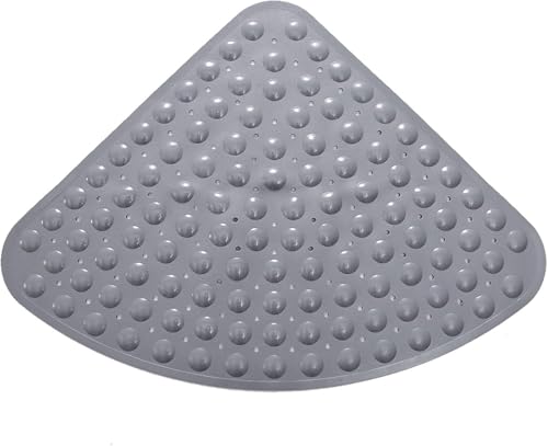Wc Fächerförmiger Saugnapf PVC-bodenmatte Für Dusche Hotel Dreiecksmatte Badematte Für Abfluss Küche Badezimmer, Grey, 54X54CM Wc Fächerförmiger Saugnapf PVC-bodenmatte Für Dusche Hotel Dreiecksmatte Badematte Für Abfluss Küche Badezimmer, Grey, 54X54CM von Generic