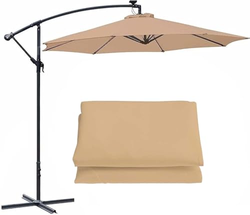 Wechsel Baldachin Schirm Abdeckung 200/270/300cm, 6 Arme / 8 Arme, Ersatz Sonnenschirm Tuch, Garten Sonnenschirm Top Sonnenschirm Sonnenschirm Überdachung Abdeckung F, Khaki, 3.0m/9.8ft-6Ribs Wechsel Baldachin Schirm Abdeckung 200/270/300cm, 6 Arme / 8 Arme, Ersatz Sonnenschirm Tuch, Garten Sonnenschirm Top Sonnenschirm Sonnenschirm Überdachung Abdeckung F, Khaki, 3.0m/9.8ft-6Ribs von Generic