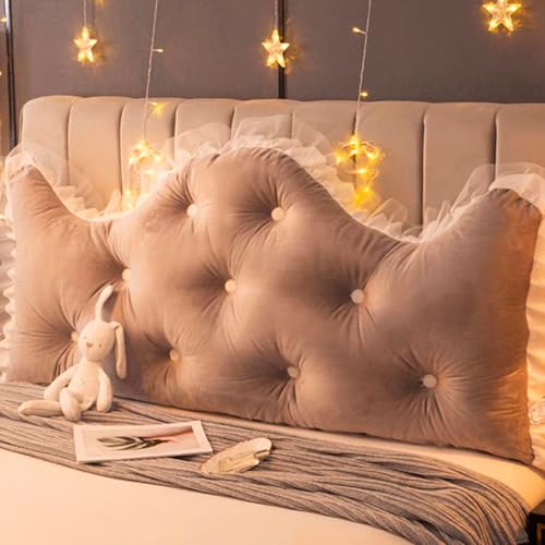 Wedge Headboard Pillow Large Back Support Pillow for Sitting Up In Bed Daybed Bolster Backrest Cushion(Light Grey,1.5m) von Generic