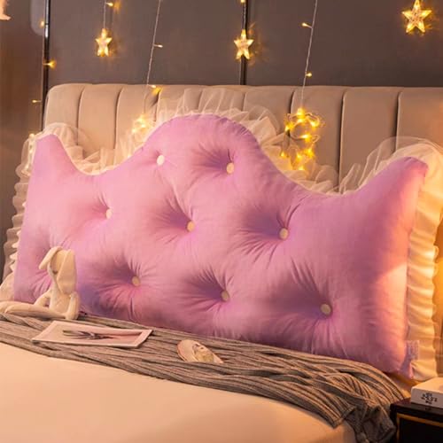 Wedge Headboard Pillow Large Back Support Pillow for Sitting Up In Bed Daybed Bolster Backrest Cushion(Purple,2.0m) von Generic