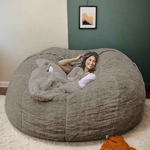 Weicher Sitzsackbezug Aus Samt Ohne Füllung Waschbarer Verdickter Stretchstoff Mit Reißverschluss Einfarbig Moderner Stil Gaming Sitzsack Teenager Erwachsene Gebrauch,B,180 * 90cm von Generic