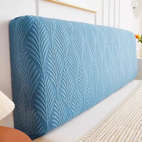 Weicher Stretch Bett Kopfteilbezug, All-Inclusive Gepolsterte Kopfteil Abdeckung, Waschbar Abnehmbar, Universal passend für Gepolsterte Bettköpfe(Blue,180cm) von Generic