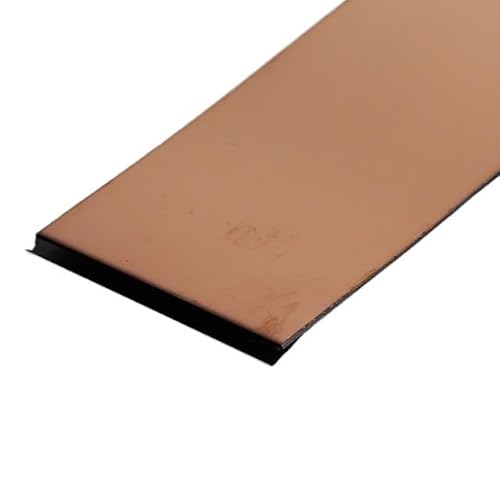 Weichsockelleiste Selbstklebend,Weichsockelleiste 3,0 Meter/Rolle Wandaufkleberstreifen Spiegel/Pinsel Edelstahl Flach Selbstklebende Dekoration(5cm rose gold,3.0m brush) von Generic