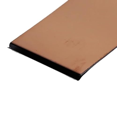 Weichsockelleiste Selbstklebend,Weichsockelleiste 3,0 Meter/Rolle Wandaufkleberstreifen Spiegel/Pinsel Edelstahl Flach Selbstklebende Dekoration(6cm rose gold,3.0m mirror) von Generic