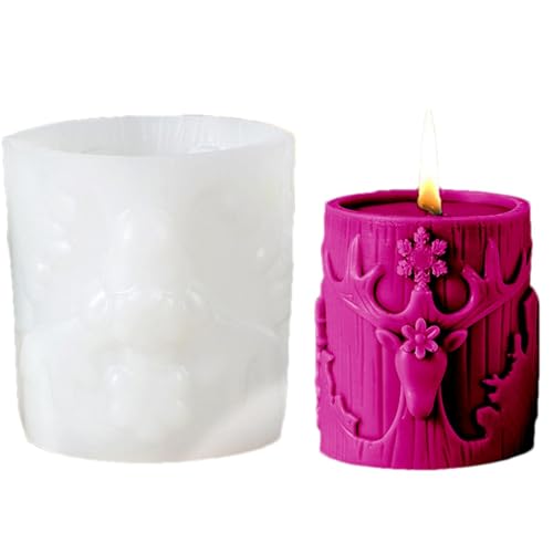 Weihnachten Thema Silikonform - Weihnachtskerzenformen, Aromatherapie-Kerzen, handgemachte Wachseife | Mahlwerkzeuge für Partydekorationen Silikon-Säule Kerzen Weihnachten Thema Silikonform - Weihnachtskerzenformen, Aromatherapie-Kerzen, handgemachte Wachseife | Mahlwerkzeuge für Partydekorationen Silikon-Säule Kerzen von Generic