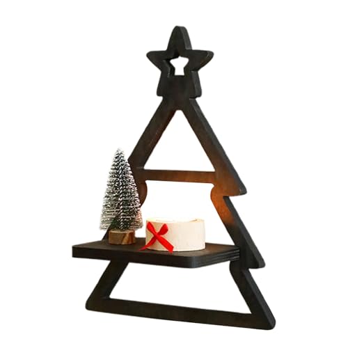 Weihnachten Wandregal,Weihnachtsbaum Regale Wand | Holz rustikale schwimmende Wandregale | Boho-Wandaufbewahrungshalter, Weihnachtsbaumregal für Schlafzimmer-Wohnzimmer Weihnachten Wandregal,Weihnachtsbaum Regale Wand | Holz rustikale schwimmende Wandregale | Boho-Wandaufbewahrungshalter, Weihnachtsbaumregal für Schlafzimmer-Wohnzimmer von Generic