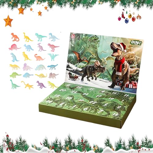 Weihnachts Countdown Kalender Dinosaurier - 24 Teile Weihnachts Dinosaurier Spielzeug - Jahreszeitliche Dekoration Für Erntedankfest Geburtstag Zimmer Schule Büros Wohnheim Wohnung Dekoration von Generic