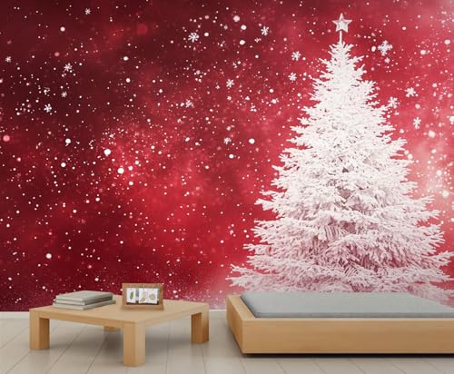 Weihnachts Tapete Weihnachtsbaum Wohnzimmertapete Rote Wandbilder für Schlafzimmer Schneeszene Akzenttapete Großes Wandbild Poster für Kinderzimmer Wohnzimmerdekoration 500 X 350 cm Weihnachts Tapete Weihnachtsbaum Wohnzimmertapete Rote Wandbilder für Schlafzimmer Schneeszene Akzenttapete Großes Wandbild Poster für Kinderzimmer Wohnzimmerdekoration 500 X 350 cm von Generic