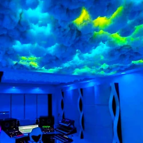 Weihnachtsatmosphäre Nachtlicht, 3D-Wolken-Wandleuchte, Led-wolkenlichter, DIY Kreative Halloween-deckendekoration Wanddekoration, Für Spielzimmer-Party, 49ft/15m von Generic