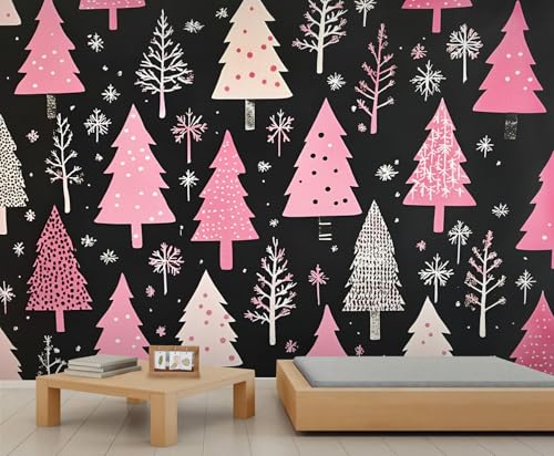 Weihnachtsbaum Wandbild Verschneite Landschafts Tapete Winterlandschafts Wandtapete Schwarze Tapete für Schlafzimmer Wohnzimmer Raumdekoration Sofa TV Hintergrund Großes Wandgemälde Poster Weihnachtsbaum Wandbild Verschneite Landschafts Tapete Winterlandschafts Wandtapete Schwarze Tapete für Schlafzimmer Wohnzimmer Raumdekoration Sofa TV Hintergrund Großes Wandgemälde Poster von Generic