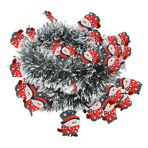 Weihnachtsfeen-Lichterketten für Feiertags-Party-Dekorationen, für drinnen und draußen, für Zuhause, Festliche Girlande mit warmweißen LED-Birnen (Dark Green1, 20X24X8CM) von Generic