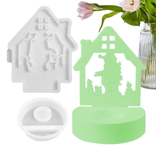 Weihnachtslichthalter Harzform – Tee Kerze Kerzenhalter Form | Silikon votive Kerzenhalter Formen für Tisch Mittelpunkt, Haus Gips Formen Weihnachtslichthalter Harzform – Tee Kerze Kerzenhalter Form | Silikon votive Kerzenhalter Formen für Tisch Mittelpunkt, Haus Gips Formen von Generic