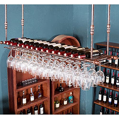 Weinregal Decke Esszimmermöbel Weinglas Aufbewahrungsregal höhenverstellbar auf dem Kopf stehendes Weinflaschenregal für Bar Küche Wohnzimmer Heimdekoration von Generic