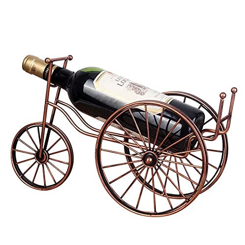 Weinregal Langlebiges großes Dreirad modernes Zuhause 1,5 l Ausstellungsregal Weinflasche dekoratives Regal Praktisch (Farbe: Messing) von Generic