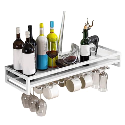 Weinregal Modernes wandmontiertes Weinregal mit Glashalter, Flaschenhalter schwebende Regale, hängendes Kelchregal, multifunktionales Weinlagerregal Home B Weinregal Modernes wandmontiertes Weinregal mit Glashalter, Flaschenhalter schwebende Regale, hängendes Kelchregal, multifunktionales Weinlagerregal Home B von Generic