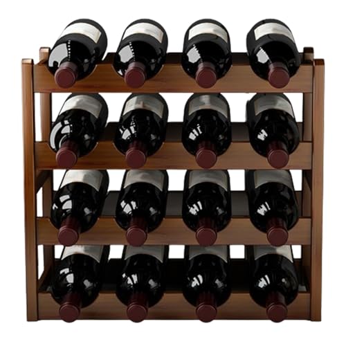 Weinregal Tisch - Weinregal Stapelbar Weinregal Theke | Weinregal Flaschenhalter Rustikal Weinregal Weinregal Flaschenhalter Rustikal Weinregal Stapelbar Platzsparend von Generic