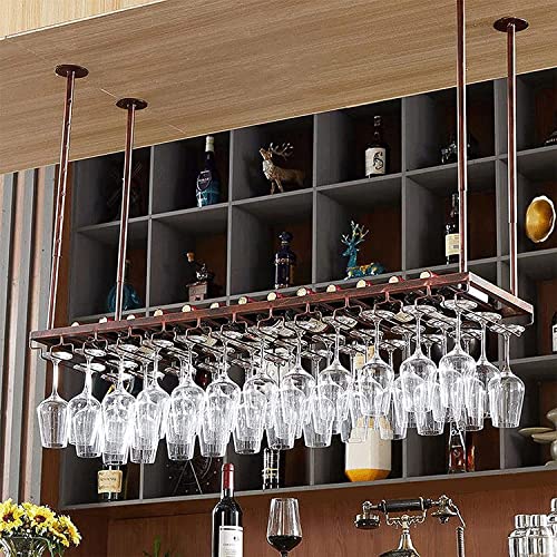 Weinregal Wandmontage - Hängend | Eisen | Moderner minimalistischer Stil | Verstellbares Weinglasregal aus Metall mit Decke | Küche Restaurant Bar Dekoration | Länge 60/80/100/120cm Weinregal Wandmontage - Hängend | Eisen | Moderner minimalistischer Stil | Verstellbares Weinglasregal aus Metall mit Decke | Küche Restaurant Bar Dekoration | Länge 60/80/100/120cm von Generic