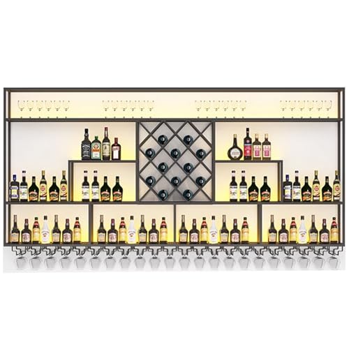 Weinregal Wandmontierter Weinregalhalter Wandmontiertes hängendes Metall schwimmendes Spirituosenregal Metallbar Spirituosenregale Spirituosenflasche Display Regal Wandmontierte Flasche Glas Weinregal Wandmontierter Weinregalhalter Wandmontiertes hängendes Metall schwimmendes Spirituosenregal Metallbar Spirituosenregale Spirituosenflasche Display Regal Wandmontierte Flasche Glas von Generic