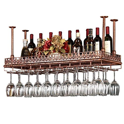 Weinregal Weinhalter Hängende Rotwein-Stielgläser Rack Deckenmontage Hängender Weinflaschenhalter Metallbecher Weinglasregal - Sortiert Weinregal Weinhalter Hängende Rotwein-Stielgläser Rack Deckenmontage Hängender Weinflaschenhalter Metallbecher Weinglasregal - Sortiert von Generic