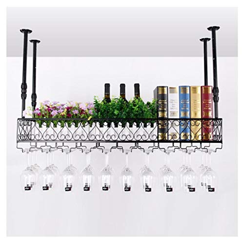 Weinregal Weinhalter Schwarzes Metall Weinglasregal auf dem Kopf stehend Deckenmontiertes Stielglas Glas Kelch Weinglas Halter Dekorative Aufbewahrung Display Rack für Restaurant Küche Bar / Weinregal Weinhalter Schwarzes Metall Weinglasregal auf dem Kopf stehend Deckenmontiertes Stielglas Glas Kelch Weinglas Halter Dekorative Aufbewahrung Display Rack für Restaurant Küche Bar / von Generic
