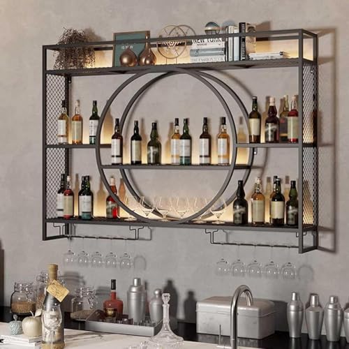 Weinregal aus Metall mit Türen und Regalen, goldfarbene Glasregale für elegante Displays und Getränkeschränke, elegantes Barregal für zu Hause für eine moderne Dekoration Weinregal aus Metall mit Türen und Regalen, goldfarbene Glasregale für elegante Displays und Getränkeschränke, elegantes Barregal für zu Hause für eine moderne Dekoration von Generic