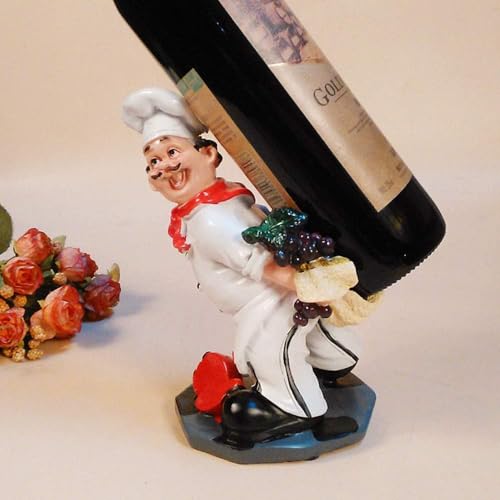Weinregale, Koch Figuren Weinregal Weinflaschenhalter Arbeitsplatte Tisch Küche Restaurant Shop Dekoration Weinregale, Koch Figuren Weinregal Weinflaschenhalter Arbeitsplatte Tisch Küche Restaurant Shop Dekoration von Generic