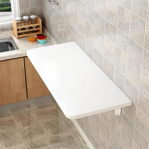 Weißer Wandmontierter Klappbarer Wandtisch Für Die Küche, Frühstücks-bartisch, Kleiner Weltraum-esstisch, Schreibtisch Für Home Office, Garage, Garten, Waschküche, Holz, 100×40cm/39inch×16inch Weißer Wandmontierter Klappbarer Wandtisch Für Die Küche, Frühstücks-bartisch, Kleiner Weltraum-esstisch, Schreibtisch Für Home Office, Garage, Garten, Waschküche, Holz, 100×40cm/39inch×16inch von Generic