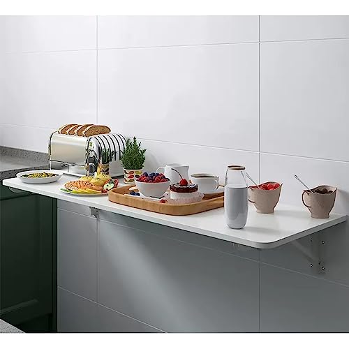 Weißer klappbarer Wandtisch für die Küche, den Balkon, platzsparend, schwebender Schreibtisch und Frühstücksbar-Set, Kleiner ausklappbarer Esstisch für das Home-Office, Garage und Garten, La Weißer klappbarer Wandtisch für die Küche, den Balkon, platzsparend, schwebender Schreibtisch und Frühstücksbar-Set, Kleiner ausklappbarer Esstisch für das Home-Office, Garage und Garten, La von Generic