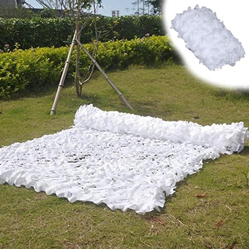 Weißes Tarnnetz Camouflage Netz 100X300CM 1.5X4M 2X1.5M 2.5X3.5M 300X300CM 4X6M 4.5X7M Tarnung Net Geflecht Aus 210D-Material, Klare Sicht (Size : 1x2.5m) von Generic