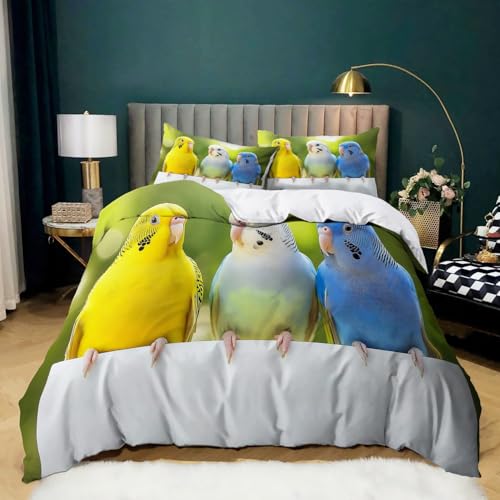 Wellensittich Print Bettbezug Bunt Weiche Und Angenehme Mikrofaser bettbezug 135 x 200 cm Für Kinder Und Erwachsene Bettbezug Mit Reißverschluss Verschluss Und 2 Kissenbezug Wellensittich Print Bettbezug Bunt Weiche Und Angenehme Mikrofaser bettbezug 135 x 200 cm Für Kinder Und Erwachsene Bettbezug Mit Reißverschluss Verschluss Und 2 Kissenbezug von Generic