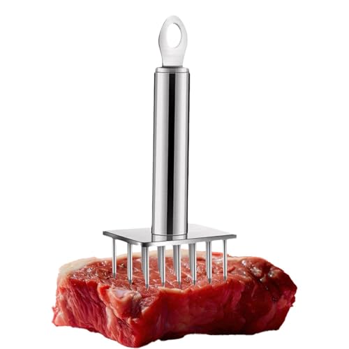Werkzeug für Fleischzerkleinerer, Steakzerkleinerer - Tragbare Edelstahl Fleischklopfer - Heavy Duty Fleisch Hefter Zartwerkzeug Küche Kochen für Rindfleisch Schweinefleisch Huhn von Generic
