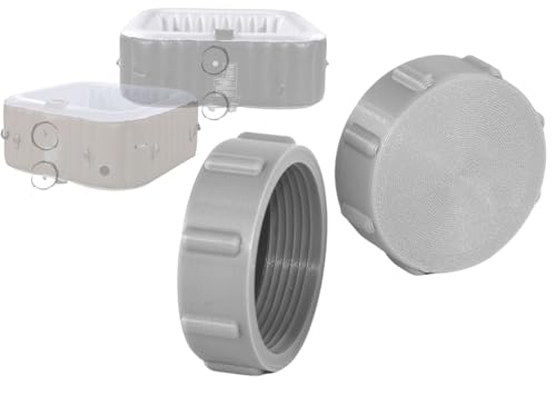 Whirlpool-Luftstromkappe, Ablaufstopfenkappe, 2 Kappen, kompatibel mit Clever-Spa-Rohr-Ablaufventil-Endkappen von Generic