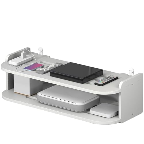 WiFi Router Shelf – Projektor-Speicherregal, Zubehör zu Hause | TV Set-Top Box Rack Wand Mall, Router Storage WiFi Wand Rack, Router Witer Router Dislipation Shelf für Wohnzimmer WiFi Router Shelf – Projektor-Speicherregal, Zubehör zu Hause | TV Set-Top Box Rack Wand Mall, Router Storage WiFi Wand Rack, Router Witer Router Dislipation Shelf für Wohnzimmer von Generic