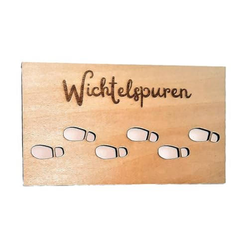 Wichtelschablone Fußabdrücke - Weihnachtsbodenschablone - Holz-Fußabdruck-Schablonen für Böden und Wände, Weihnachts-Fußabdruck-Schablone von Generic