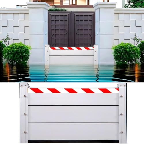 Wiederverwendbare Hochwasserbarriere 101–110 Cm Aluminium-Hochwasserschutzplatte Robuste Wasserrückhalteplatte Für Garage, Keller, Haustür, Einfahrt(Outside,103 * 100cm) von Generic