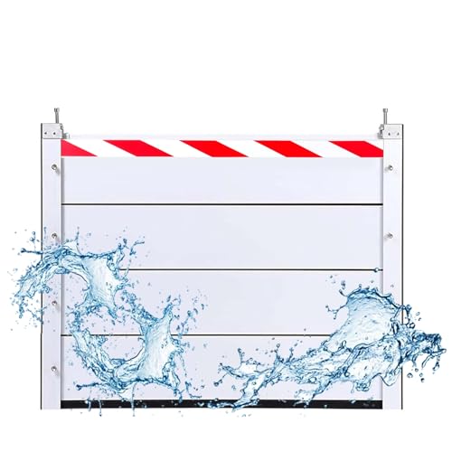 Wiederverwendbare Hochwasserbarriere Aus Aluminium 251–260 Cm Robust Für Haus, Lager Und Garage(Outside,259 * 60cm) von Generic