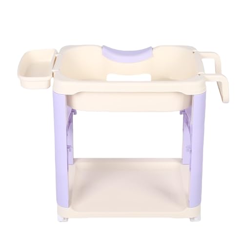 Wiederverwendbares Haarwaschbecken mit Flach Liegenden Design, Benutzerfreundliches Shampoo-Tablett für Profis, Plastikmaterial (Purple) von Generic