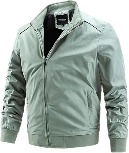 Windbreaker Jacken Für Herren Sports Business Solid Simple Slim Fit Jacke, Light Green, M Windbreaker Jacken Für Herren Sports Business Solid Simple Slim Fit Jacke, Light Green, M von Generic