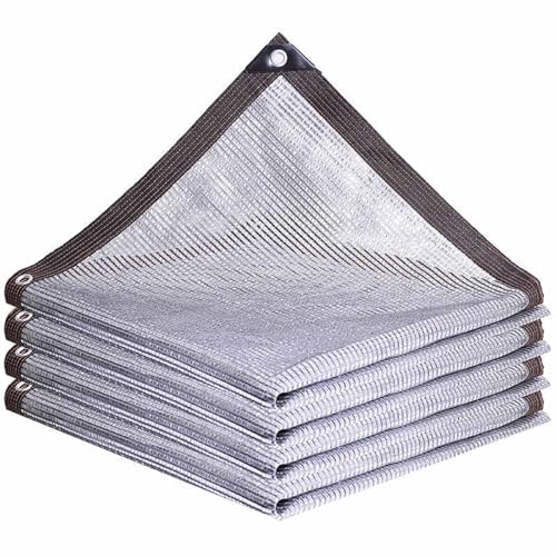 Windschutznetz Sonnenschutznetz Garten 55% Aluminiumfolie Anti-Aging Sonnensegel Atmungsaktiv mit ösen für Zaun Balkone Zäune Dächer Innenhöfe(4.0x10.0 m/13'x32.8') von Generic