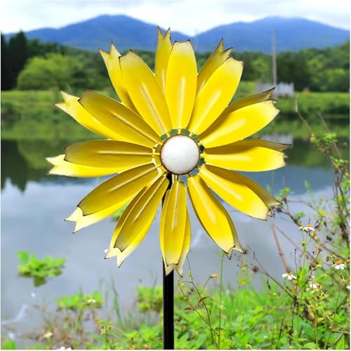 Windspinner Für Hof Und Garten Cleace 59 Zoll Höhe 13 Zoll Durchmesser, Windspinner 360 ° Wind Mit Kinetik Für Garten Rasen Terrasse Hof, Yellow Windspinner Für Hof Und Garten Cleace 59 Zoll Höhe 13 Zoll Durchmesser, Windspinner 360 ° Wind Mit Kinetik Für Garten Rasen Terrasse Hof, Yellow von Generic