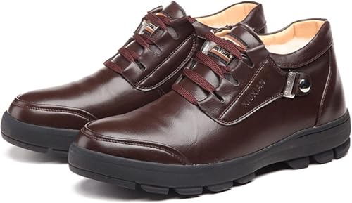 Winter Baumwolle Schuhe Herren Echtleder Leder Wolle Warmes Plüsch Dickes Fell EIN Leder Freizeitkleidung High Top Schneestiefel, Brown, 41 EU Winter Baumwolle Schuhe Herren Echtleder Leder Wolle Warmes Plüsch Dickes Fell EIN Leder Freizeitkleidung High Top Schneestiefel, Brown, 41 EU von Generic