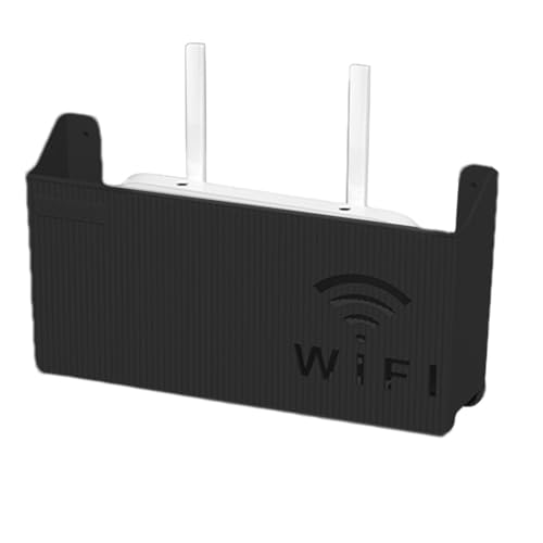 Wlan Router Aufbewahrungsbox, Wandmontagebox für Router, Multifunktions-Router-Speicherständer mit Abkühlung unten, ABS-Wireless-Router-Halterungshalterung von Generic