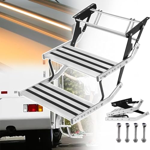 Wohnmobil Trittstufe Klappbare Wohnmobil-Stufe, manuelle Stufen, herunterziehbare Hocker, Wohnwagentreppe, rutschfeste Stufen Wohnmobil Trittstufe Klappbare Wohnmobil-Stufe, manuelle Stufen, herunterziehbare Hocker, Wohnwagentreppe, rutschfeste Stufen von Generic