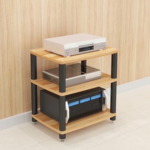 Wohnwand Wohnzimmer Wird Mit Metallfüßen und Abstandshaltern Geliefert Schallplattenständer，Geeignet für Wohnzimmer Spielzimmer und Aufnahmestudios(Beige,60 * 48 * 64cm) von Generic