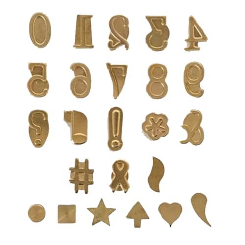Wood Burning Buchstabenset – Hot-Stamp-Marken-Werkzeug, Alphabet aus Kupfer | Personalisierungsset aus Holzpapier mit Zahlensymbolen für Entusherstellung Wood Burning Buchstabenset – Hot-Stamp-Marken-Werkzeug, Alphabet aus Kupfer | Personalisierungsset aus Holzpapier mit Zahlensymbolen für Entusherstellung von Generic