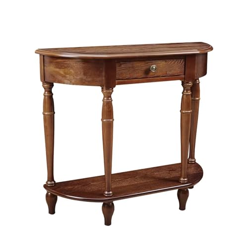 Wooden Console Table with Drawers Erhöhte Tischbeine Doppelstöckiges Ablagefach Konsolentisch mit Schubladen Schwarz Abgerundete Tischkante Geeignet für Wohnzimmer und Flure(A,80 * 30 * 80cm) von Generic