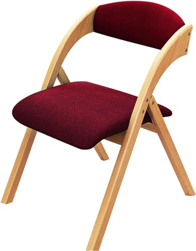 Wooden Folding Computer Desk with Backrest - Comfortable Dining Table & padded seats, space-Saving Foldable Home Office Furniture for Tasks & Study von Generic