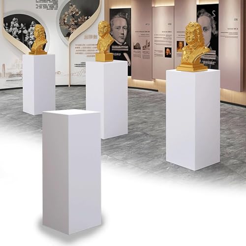 Würfel Zylinder Sockel Ständer Sammlerstücke Show Basis Säule Display Sockel, Bekleidung Geschäft Partys Hochzeit Requisiten Für Hochzeit Skulptur Kunst Wohnkultur, White, 19.6x19.6x23.6in von Generic