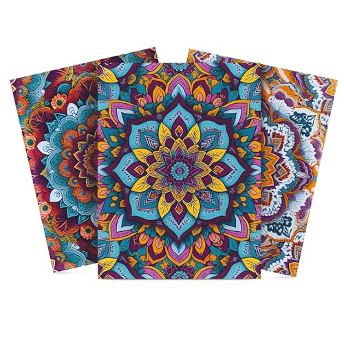 Wunderwand Fliesenaufkleber Mandala – Selbstklebende Vinyl Aufkleber für Bad und Küche – Dekorative Fliesensticker mit Buntem Blumenmuster von Generic
