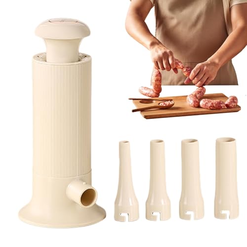 Wurstmaschine, Wurstmaschine Manuelle Wurstmaschine - Selbstgemachtes Fleischfüllwerkzeug mit 4 Füllröhrchen | Multifunktionaler Fleischfüller, Trichterröhrchen-Füllwerkzeug Wurstmaschine, Wurstmaschine Manuelle Wurstmaschine - Selbstgemachtes Fleischfüllwerkzeug mit 4 Füllröhrchen | Multifunktionaler Fleischfüller, Trichterröhrchen-Füllwerkzeug von Generic